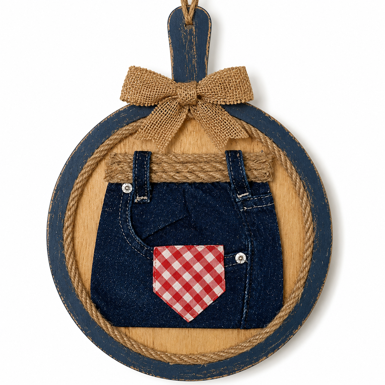 Denim pocket with checkered cloth.png