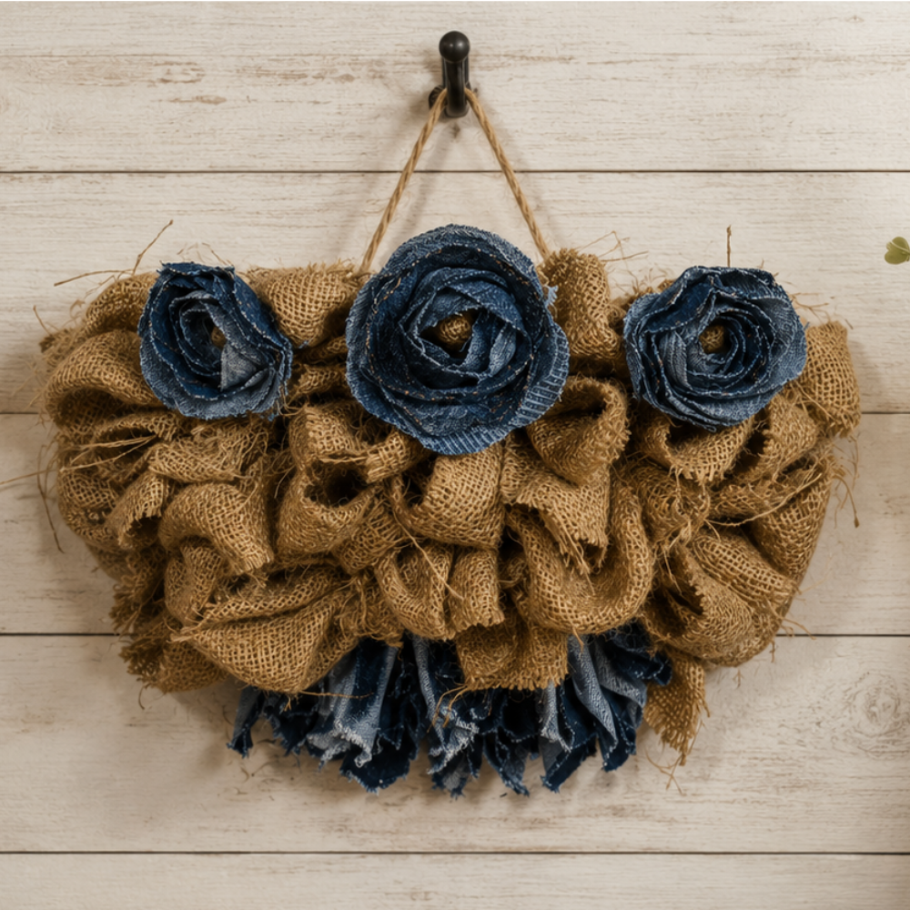 Burlap planter with denim flowers close.png