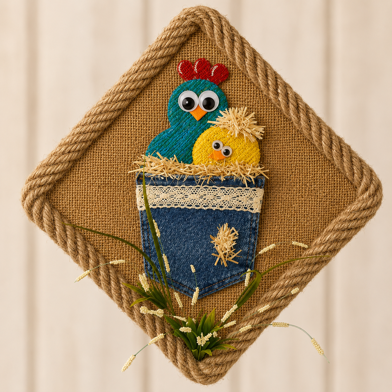 Chick in jean pocket w flowers.png