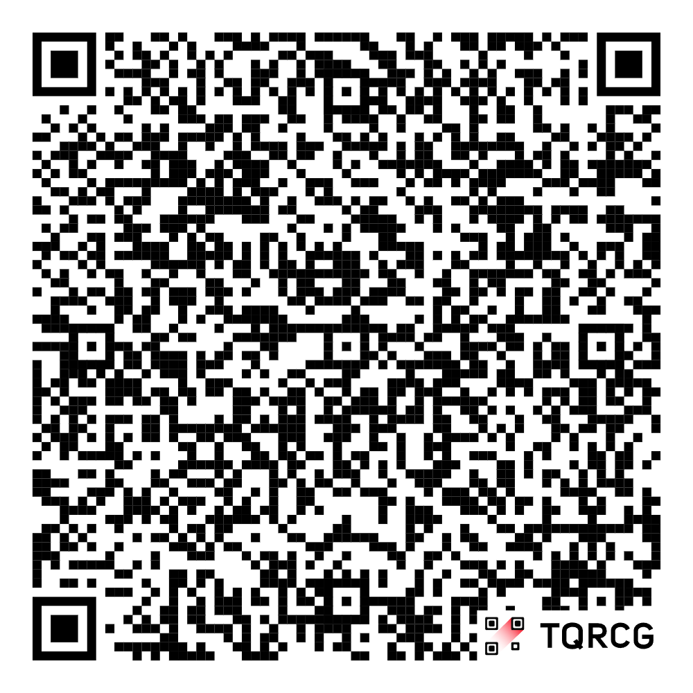 A QR code that links to a website or digital content.