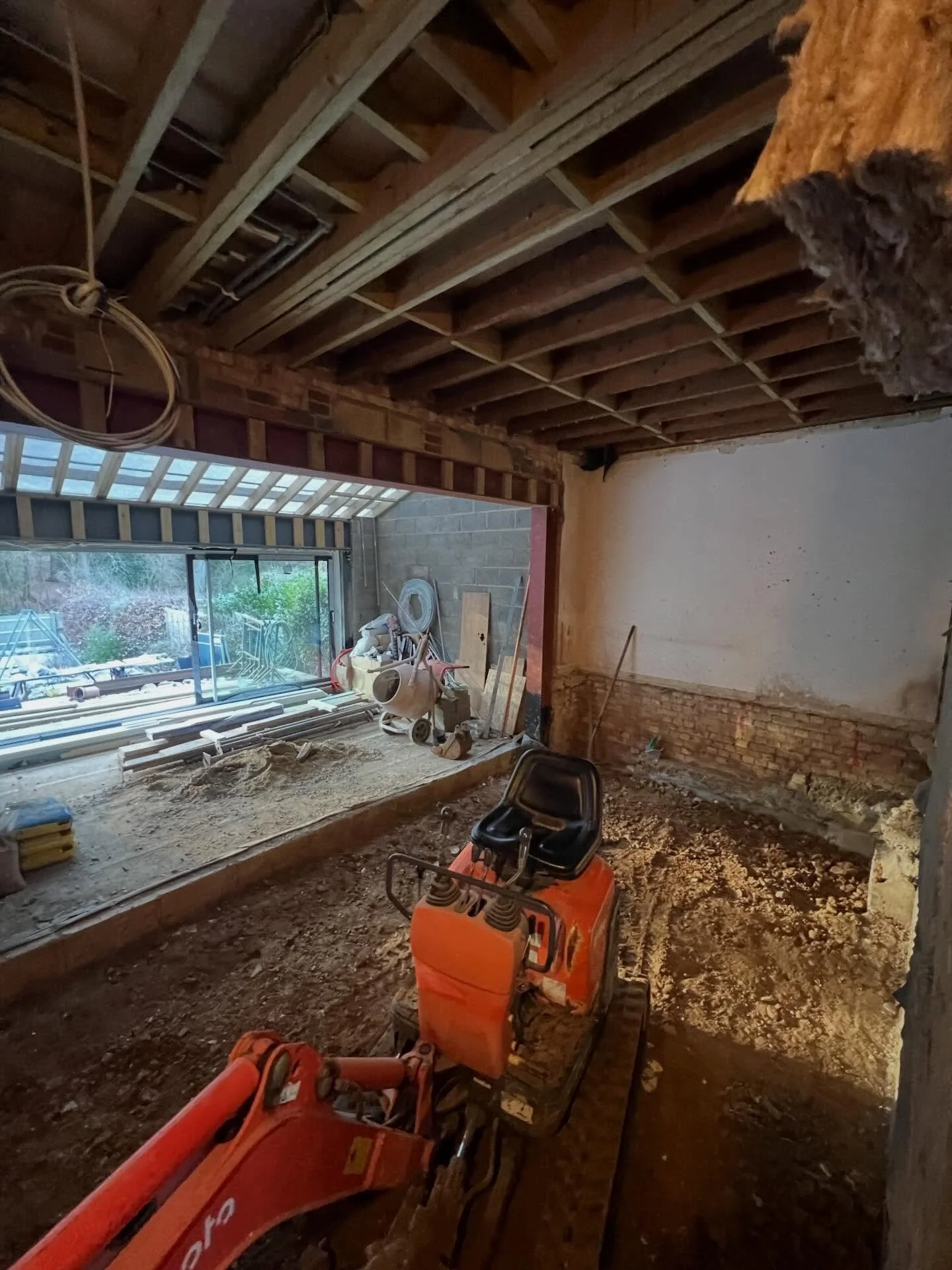 In the build up to Christmas it was all about underpinning. Now that is complete, we are flying. 

Since then we have been concentrating on the concrete slabs that need pouring. First job is to reduce dig so we can allow the sufficient depth for the 