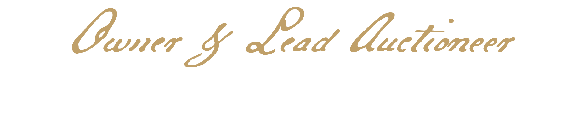 Text reading 'Bourser & Ltd Auctioneer' in cursive font.