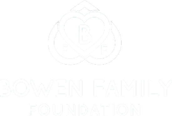 Logo for Bowen Family Foundation featuring a heart shape with the letter B inside, and the words 'Bowen Family Foundation' underneath.