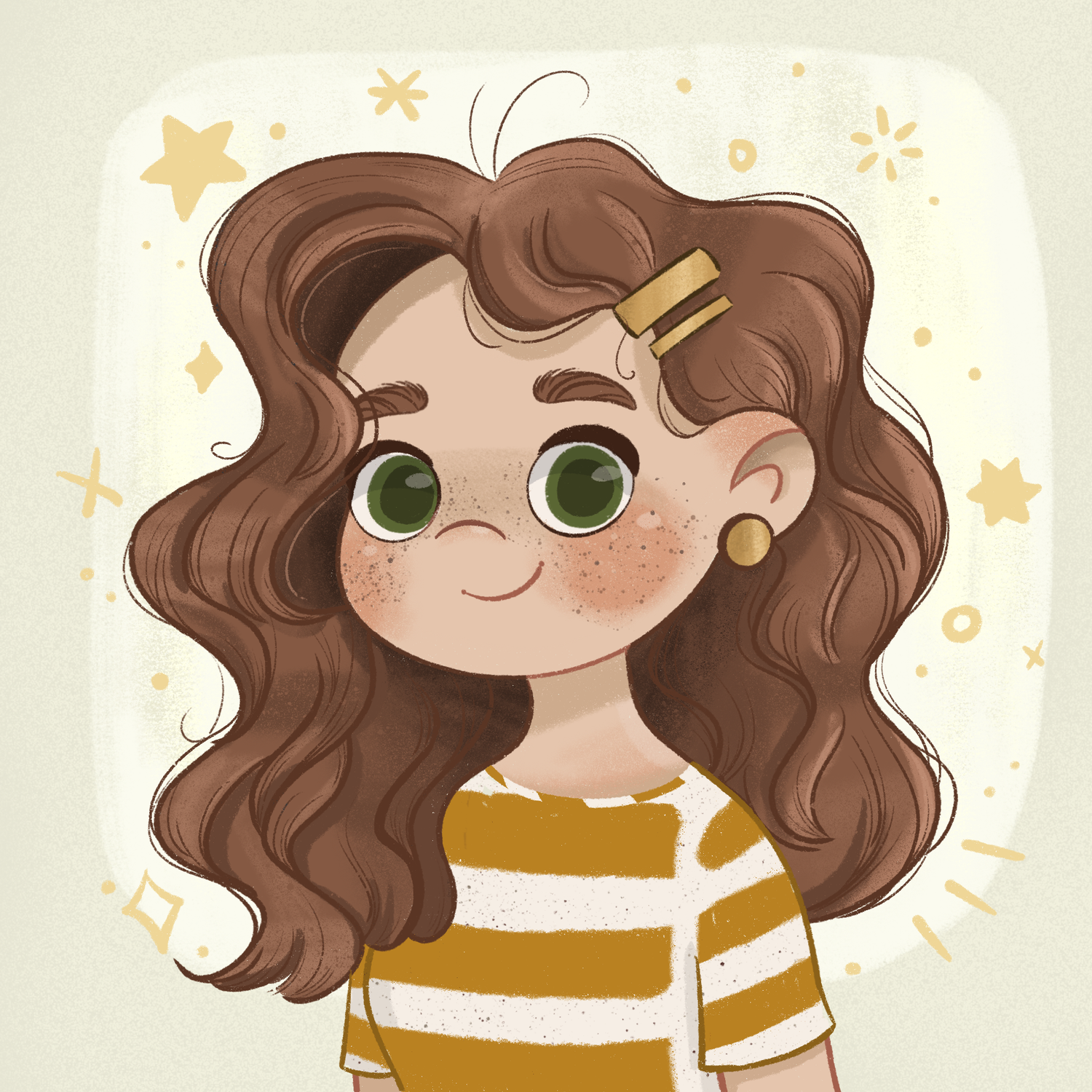 Illustrated portrait of Paige