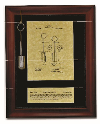 Framed patent illustration of a mechanical device with detailed drawings and descriptive text.