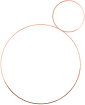 Minimalist illustration of three overlapping circles with thin outlines on a white background.