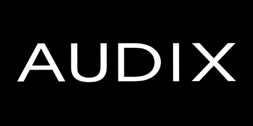 AUDIX logo in white text on a black background.
