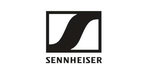 Sennheiser logo with a stylized 'S' symbol and the word 'SENNHEISER' beneath it.