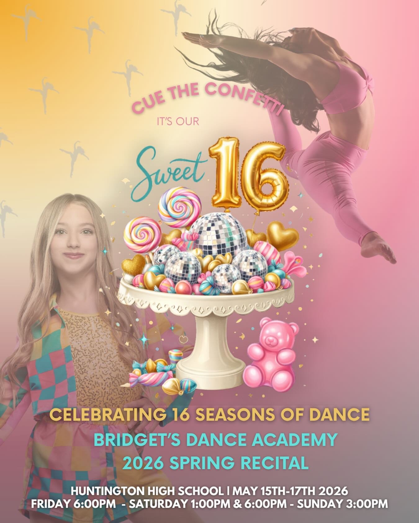 ONE month until we cue the confetti 🎉

Our 2026 Spring recital is almost here and we cannot wait to celebrate 16 incredible seasons of dance with you 🤍

Mark your calendars and get ready for a weekend full of sweetness, celebration, dancing, and un