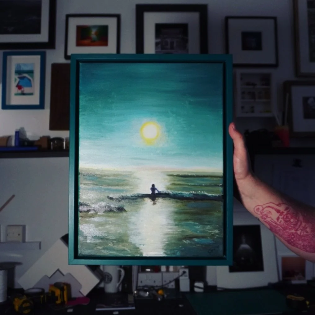 Super simple hand painted tray frame for this moonlit dip. 
.
#pictureframe #art #homedecor #worcester #design