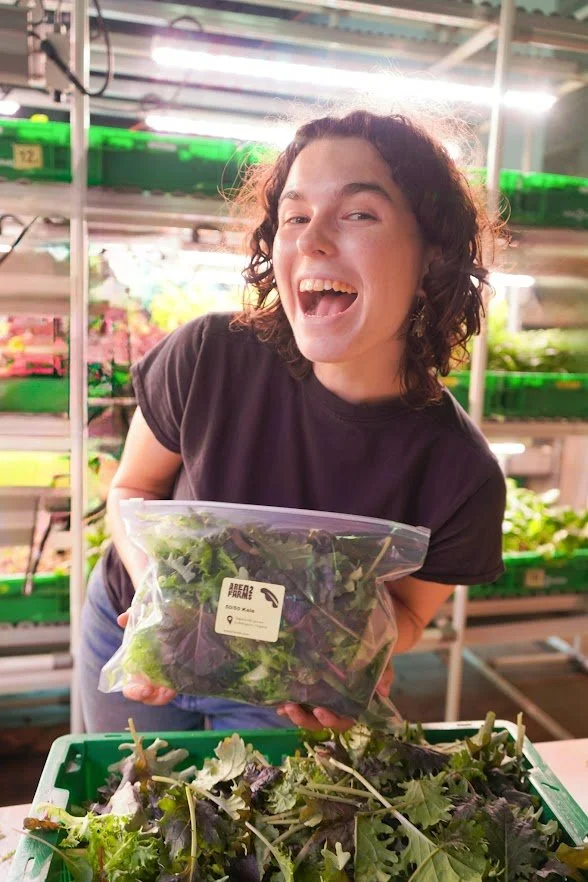 Area 2 Farms farmer growing organic food for her neighborhood community