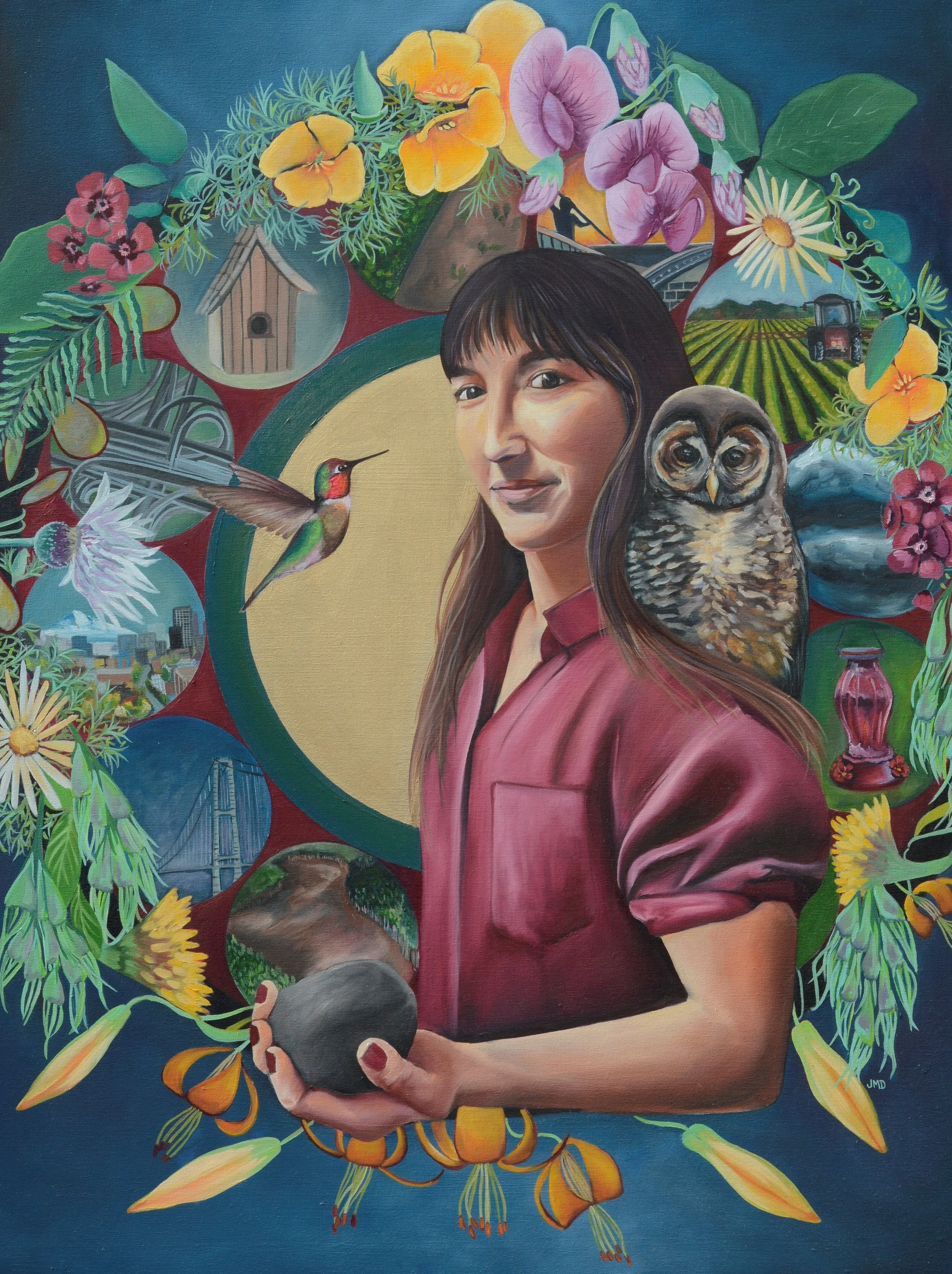 Two Birds One Stone | 40"x30" | Oil on Canvas | $1700