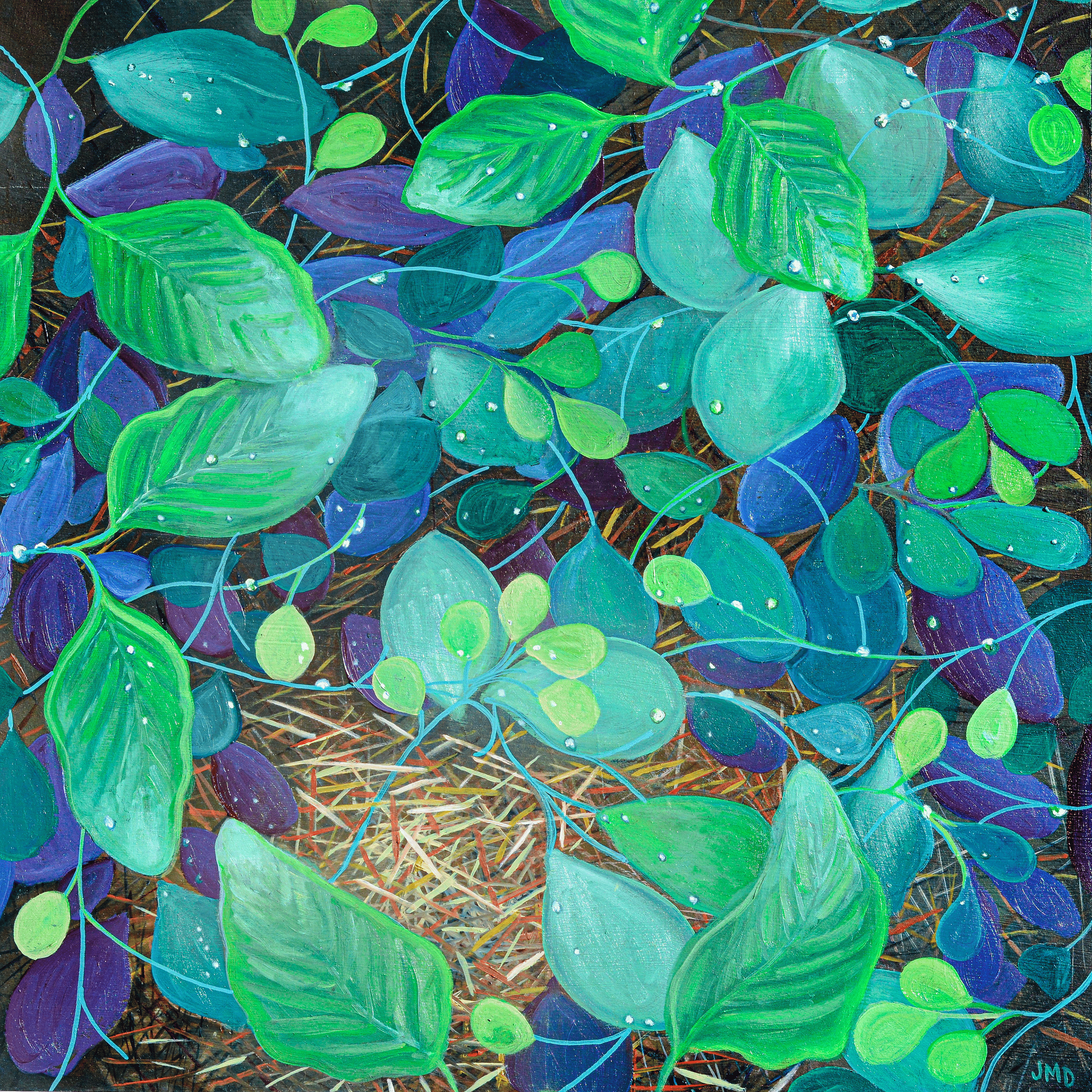 Soft Rain | 14"x14" | Oil on Birch Panel| SOLD