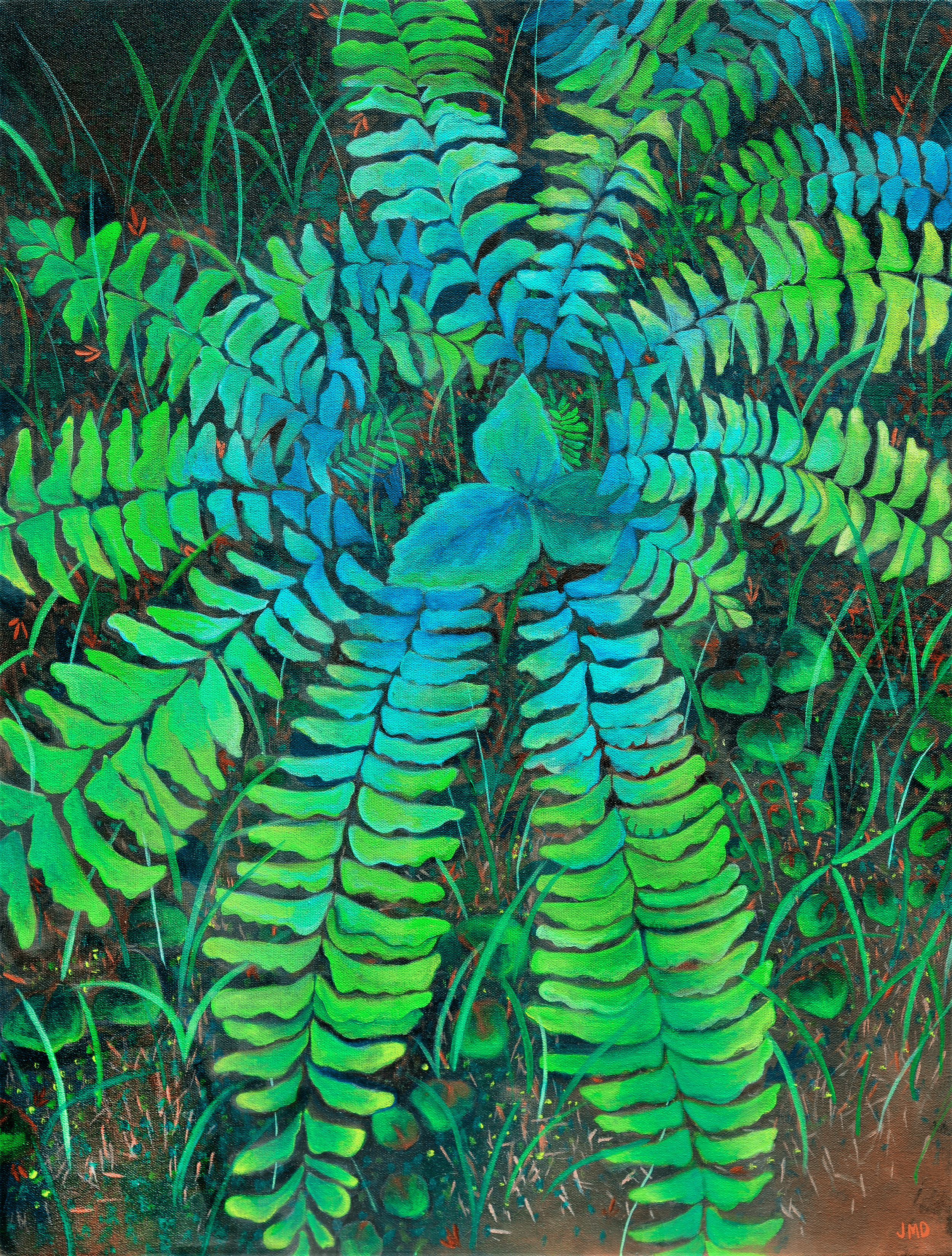 Midnight Fern | 26"x20" | Oil on Canvas | $500