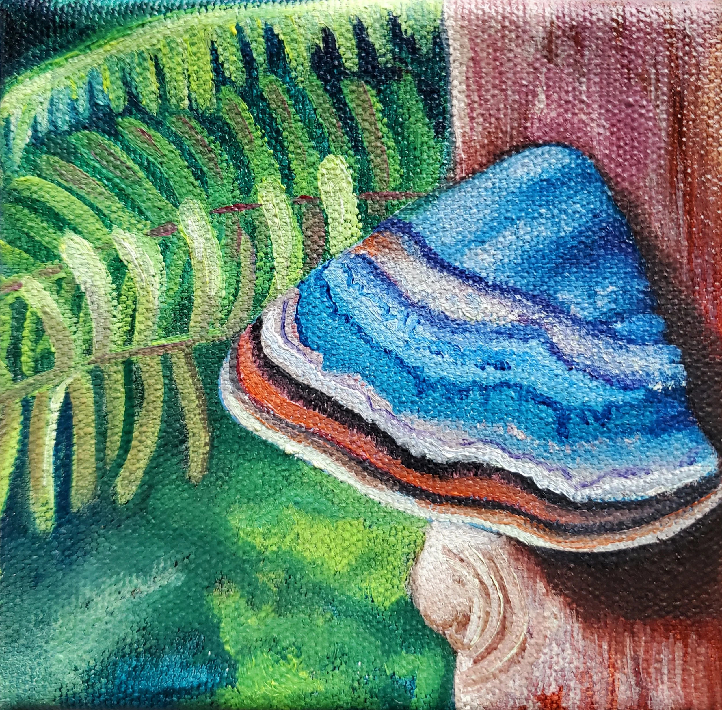 Fungal Conk | 4"x4" | Oil on Canvas | SOLD