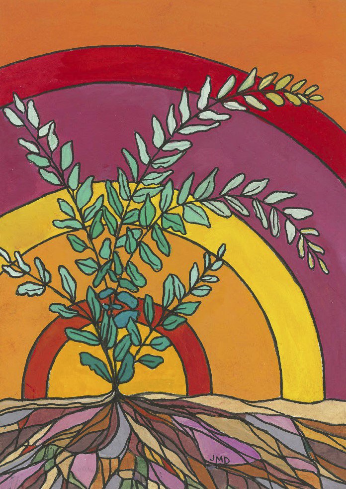 Fern Mother | 7"x5" | Gouache and Ink | $100