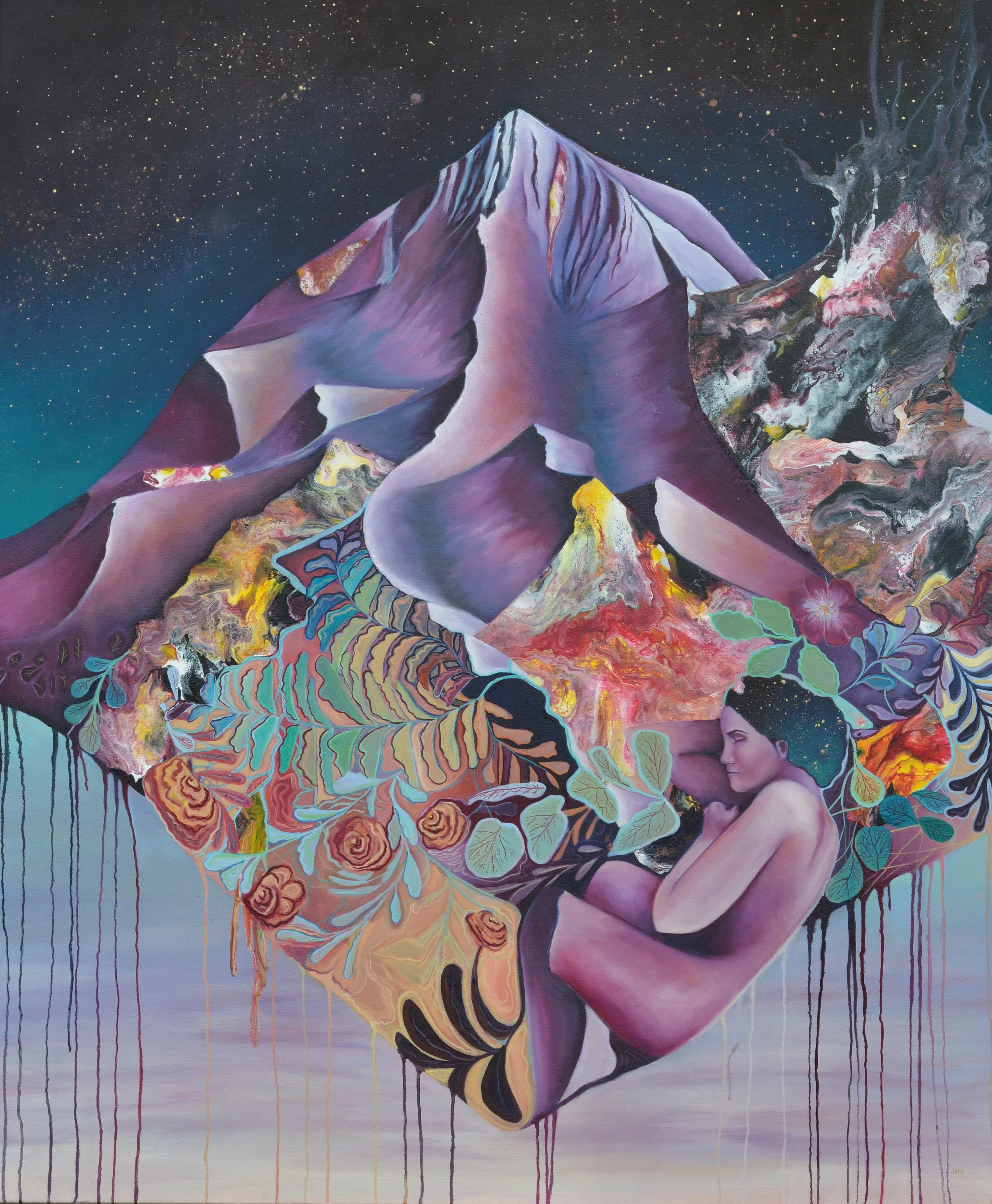 Slumber | 54"x44" | Multimedia on Canvas | SOLD