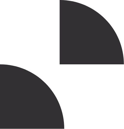 Abstract black and gray geometric shapes with curved and straight lines.