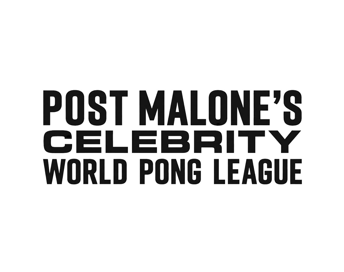 Post Malone's Celebrity World Pong League series logo