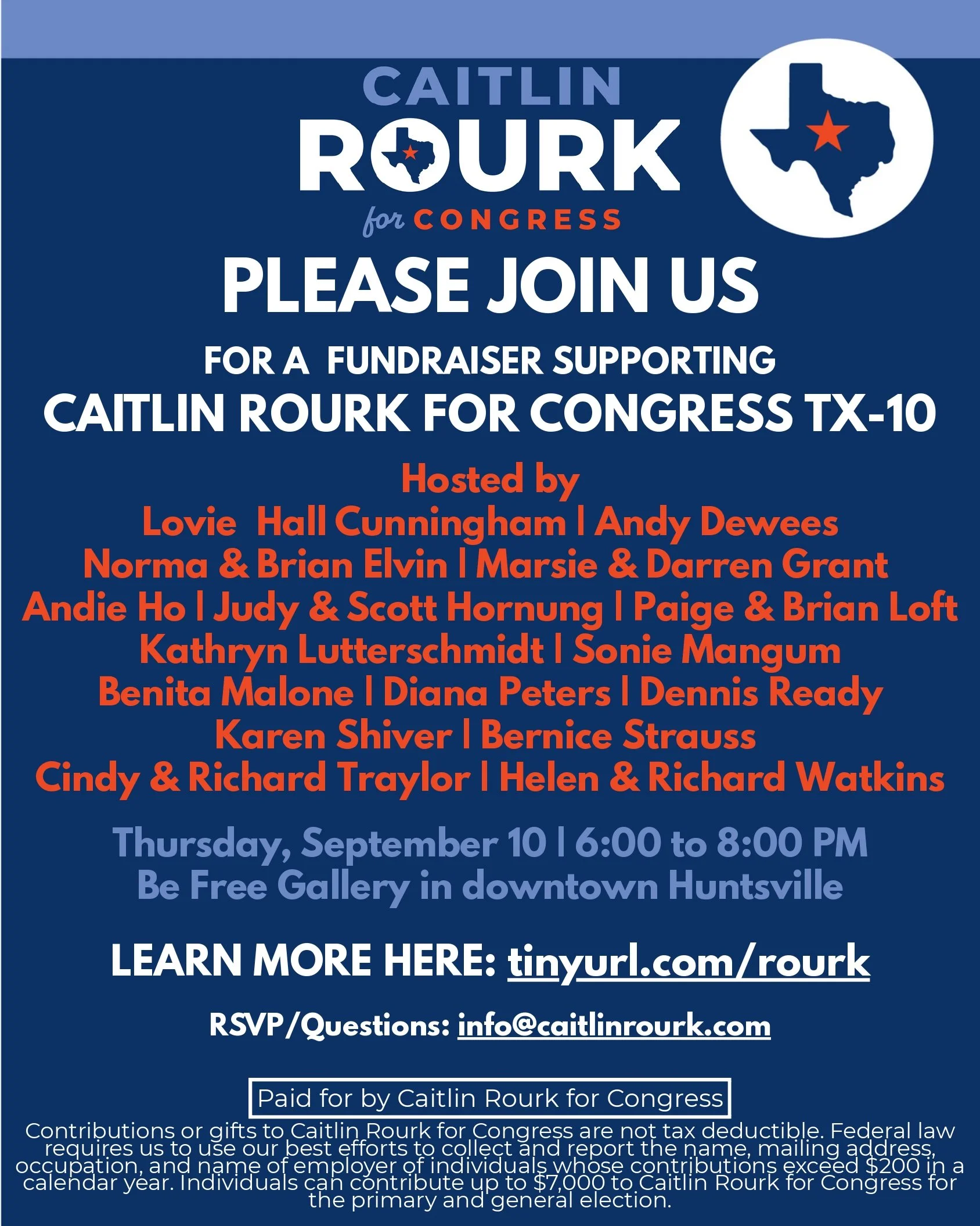 Flyer for Caitlin Rourk Fundraiser