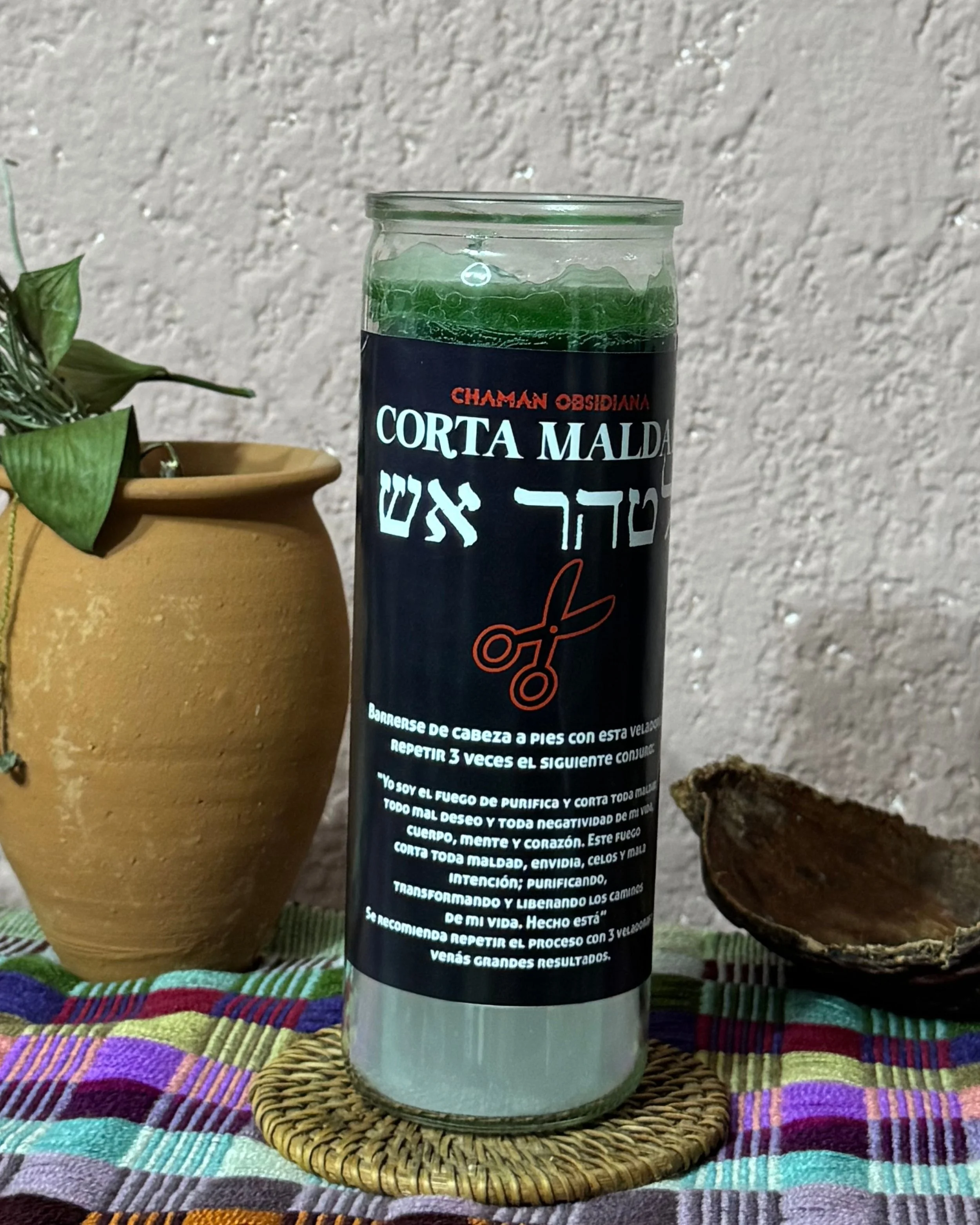 VELADORA RITUAL CORTA MALDAD