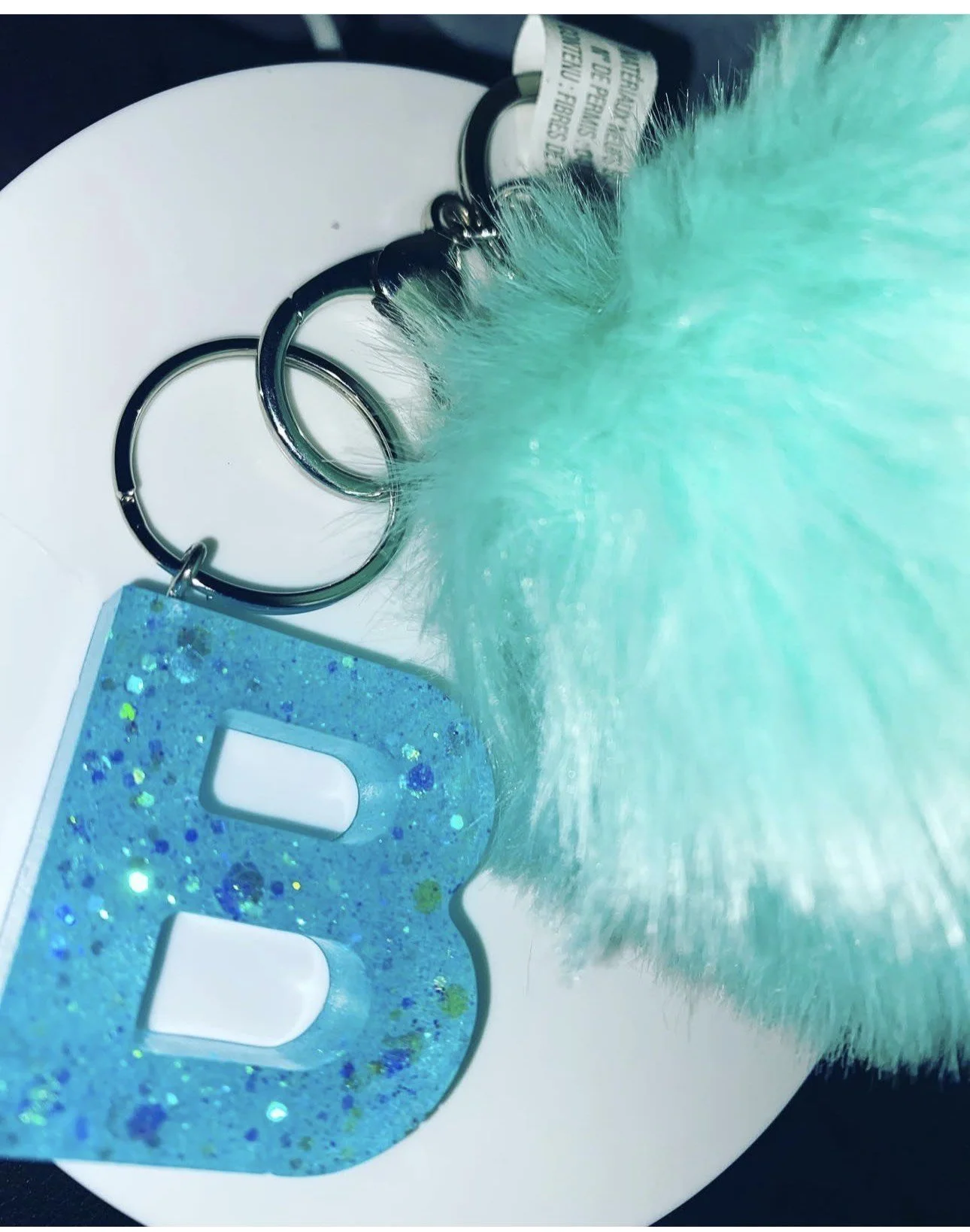 Letter Key chain (resin)