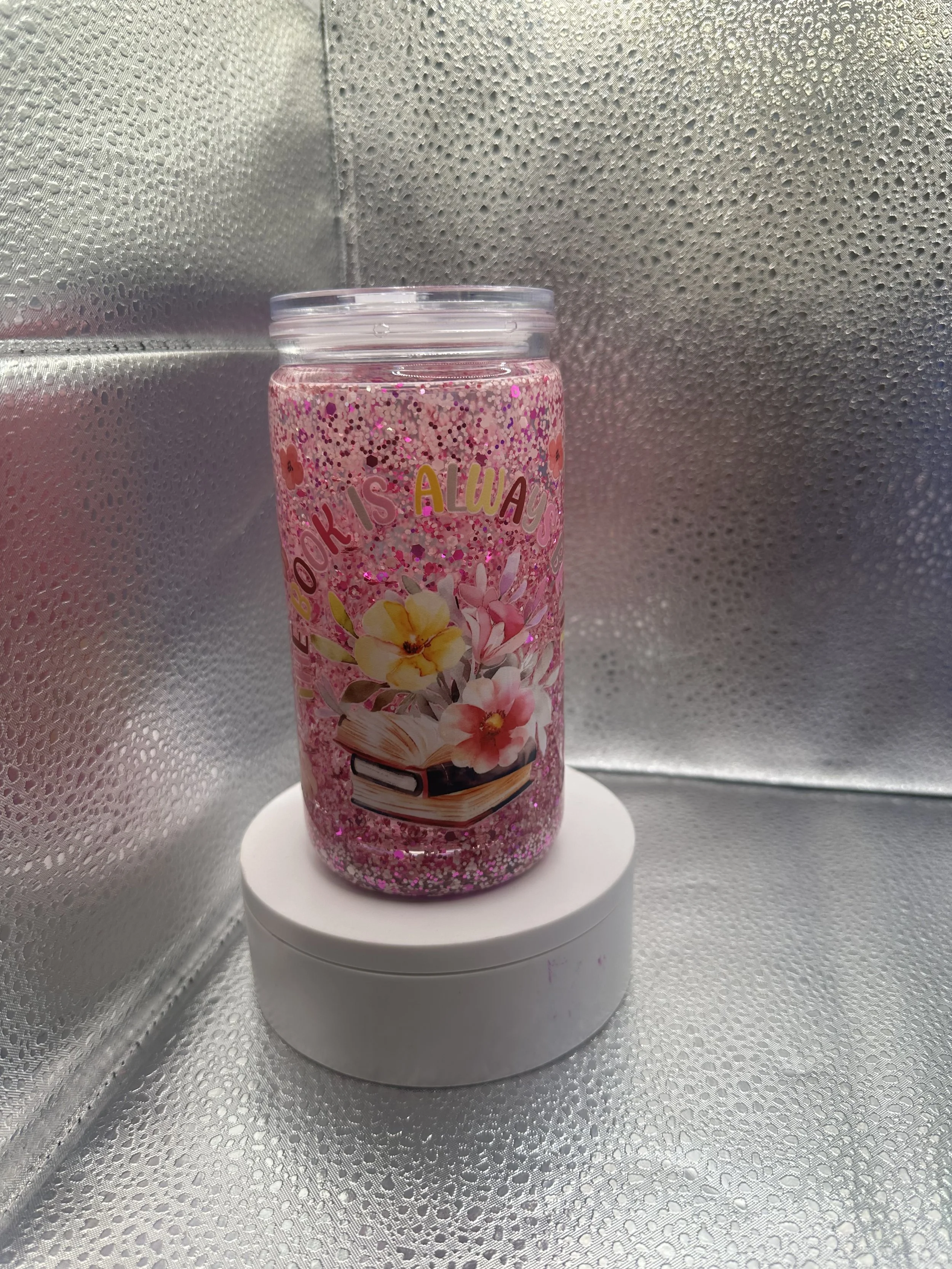 Custom 16oz Snow Globe Tumbler (Full Glitter)