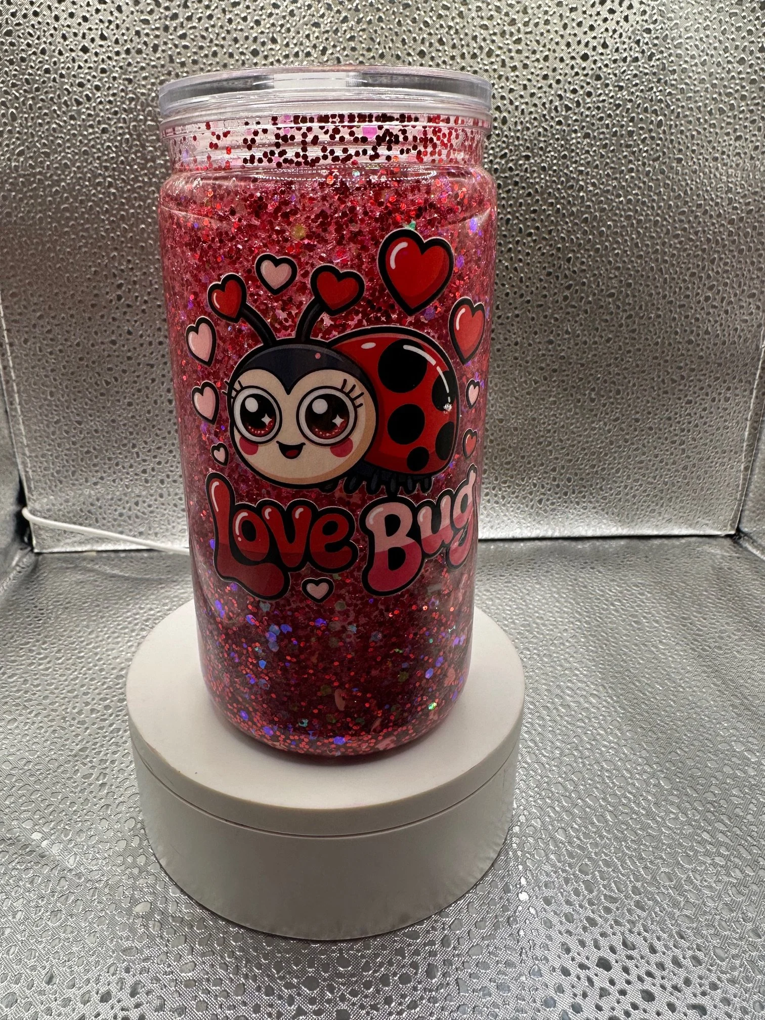 16oz full glitter tumbler