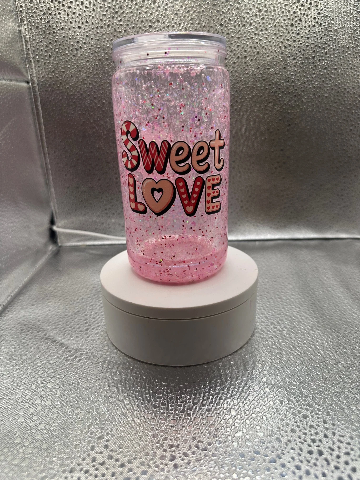 16oz med flow full glitter tumbler