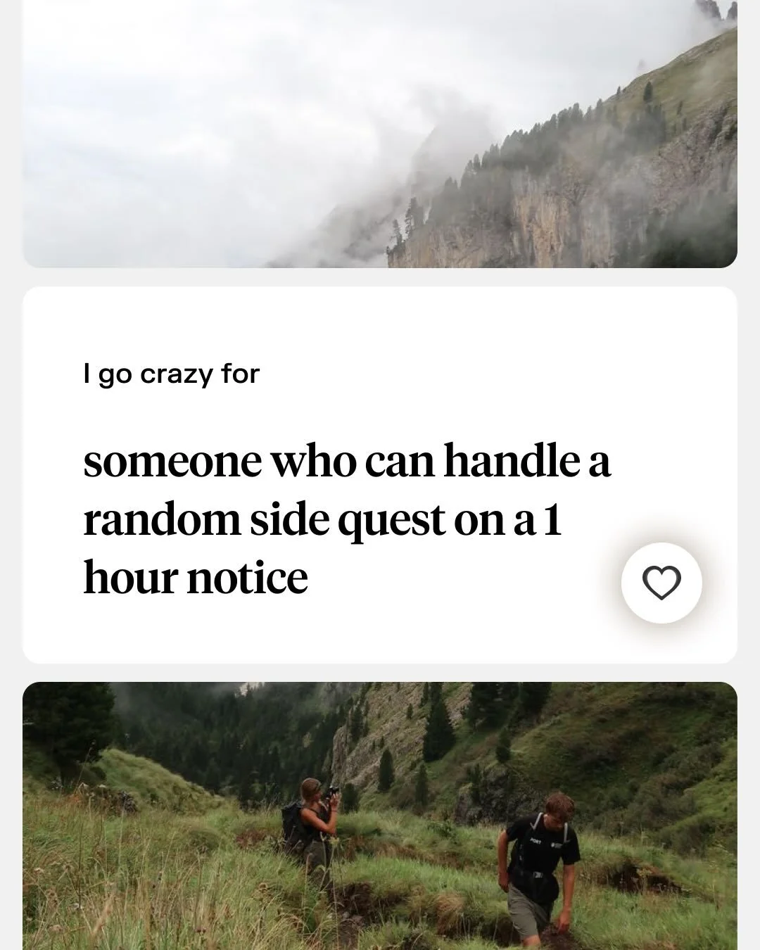 Stop looking for people. Start looking for experiences. The connections will come with them. #sidequest #connection #personalgrowth #berkeley #quest