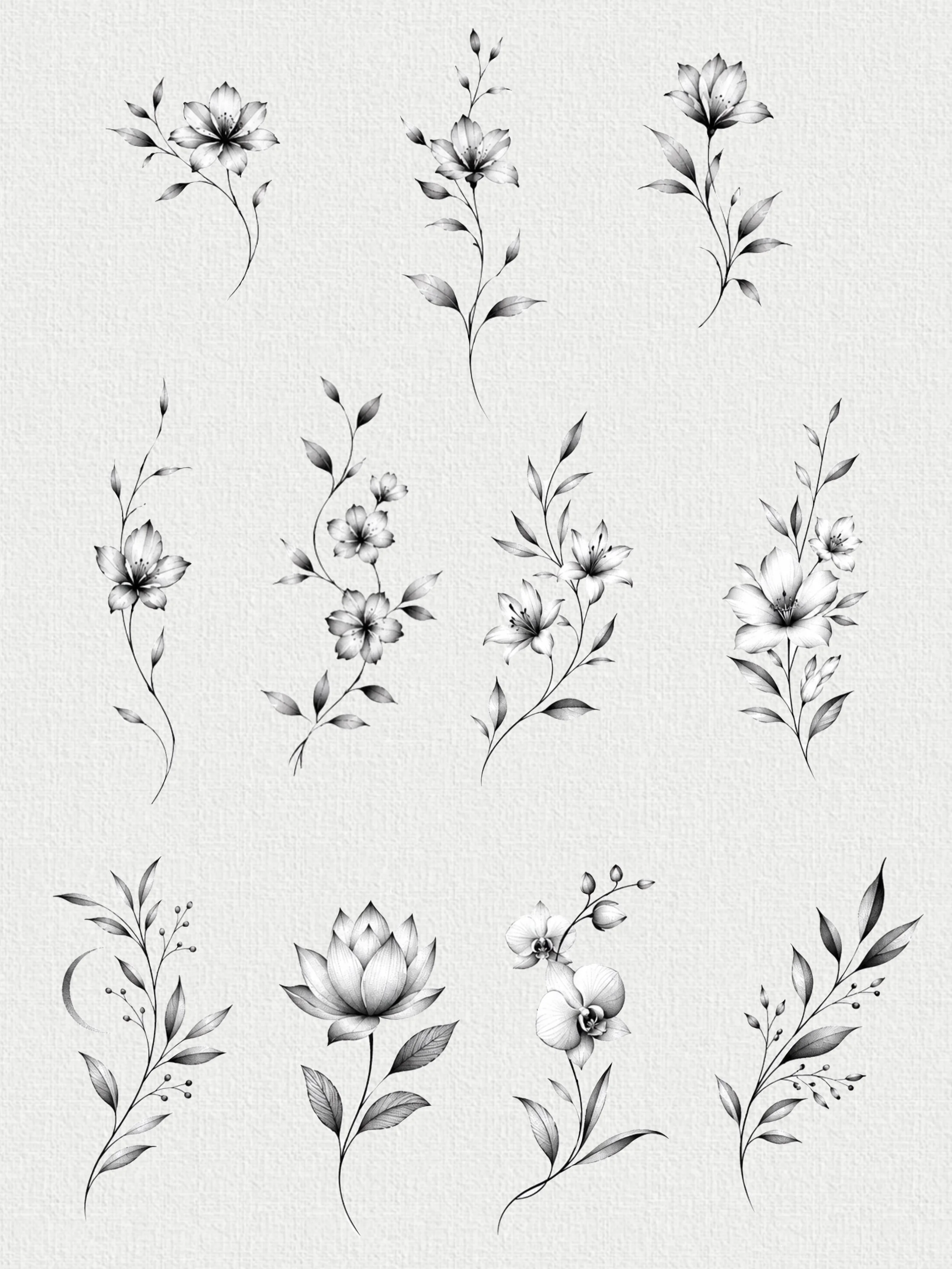 🌸 Available Floral Flash &mdash; Elegant designs ready to tattoo.

Flowers don&rsquo;t need to be loud to be beautiful.

Simple lines.
Soft shadows.
Timeless elegance.

Available for tattooing.

📍NYC
📩 @hyuno.tattoo