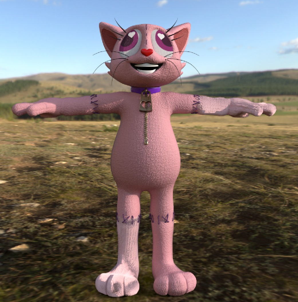 Full pretty kitty texture render