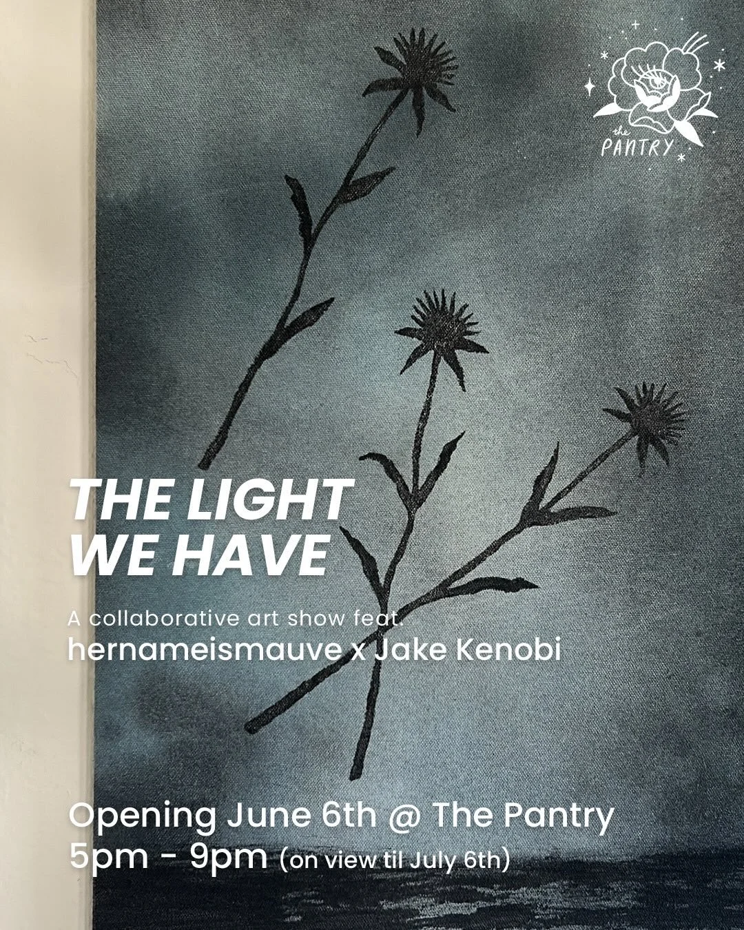 Come think about time with us.

Collaborative paintings with @hernameismauve seeing the light of day on June 6th @thepantrybend.
