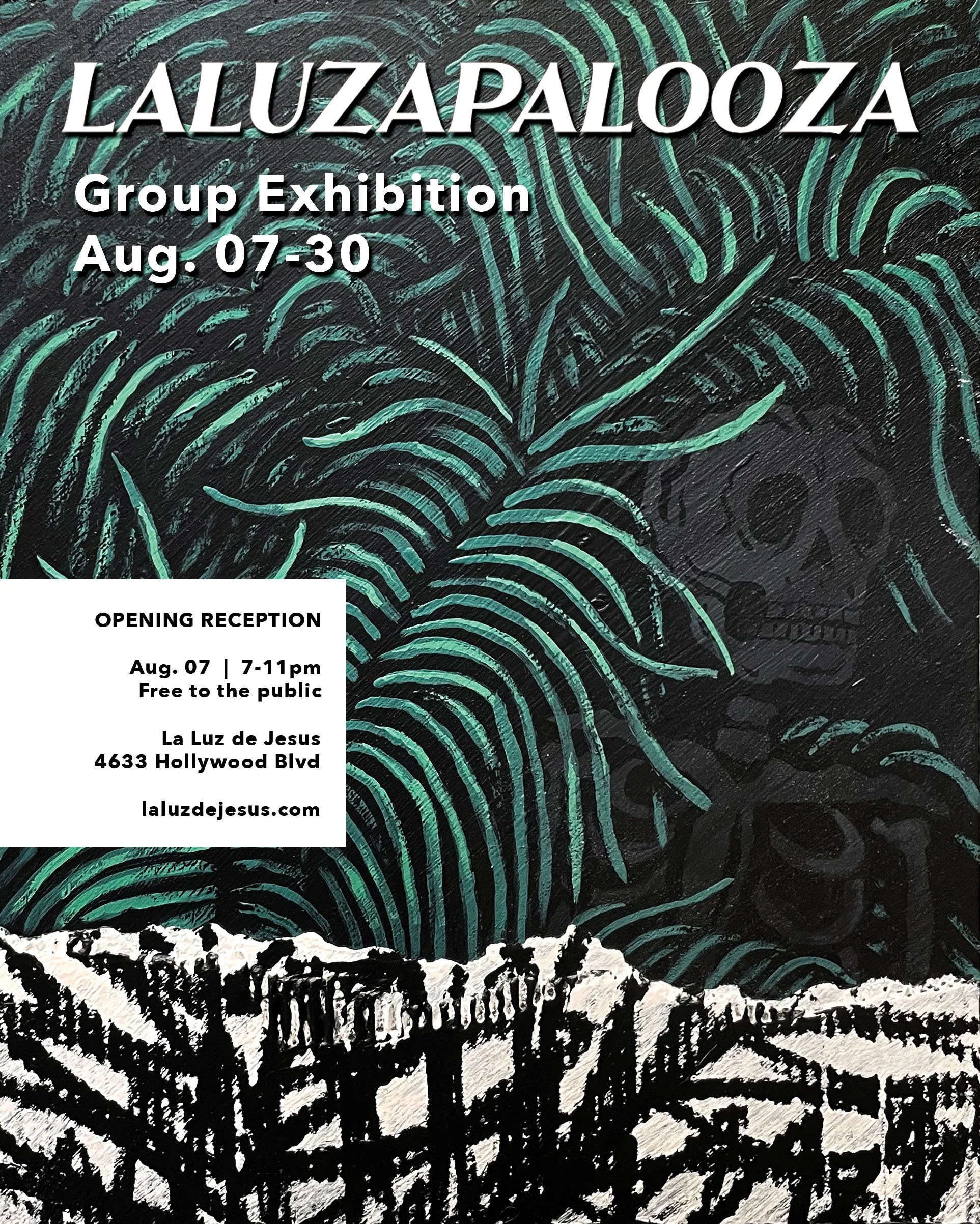 Image of the original painting Trying As Hard As I Can with info about the group show LALUZAPALOOZA