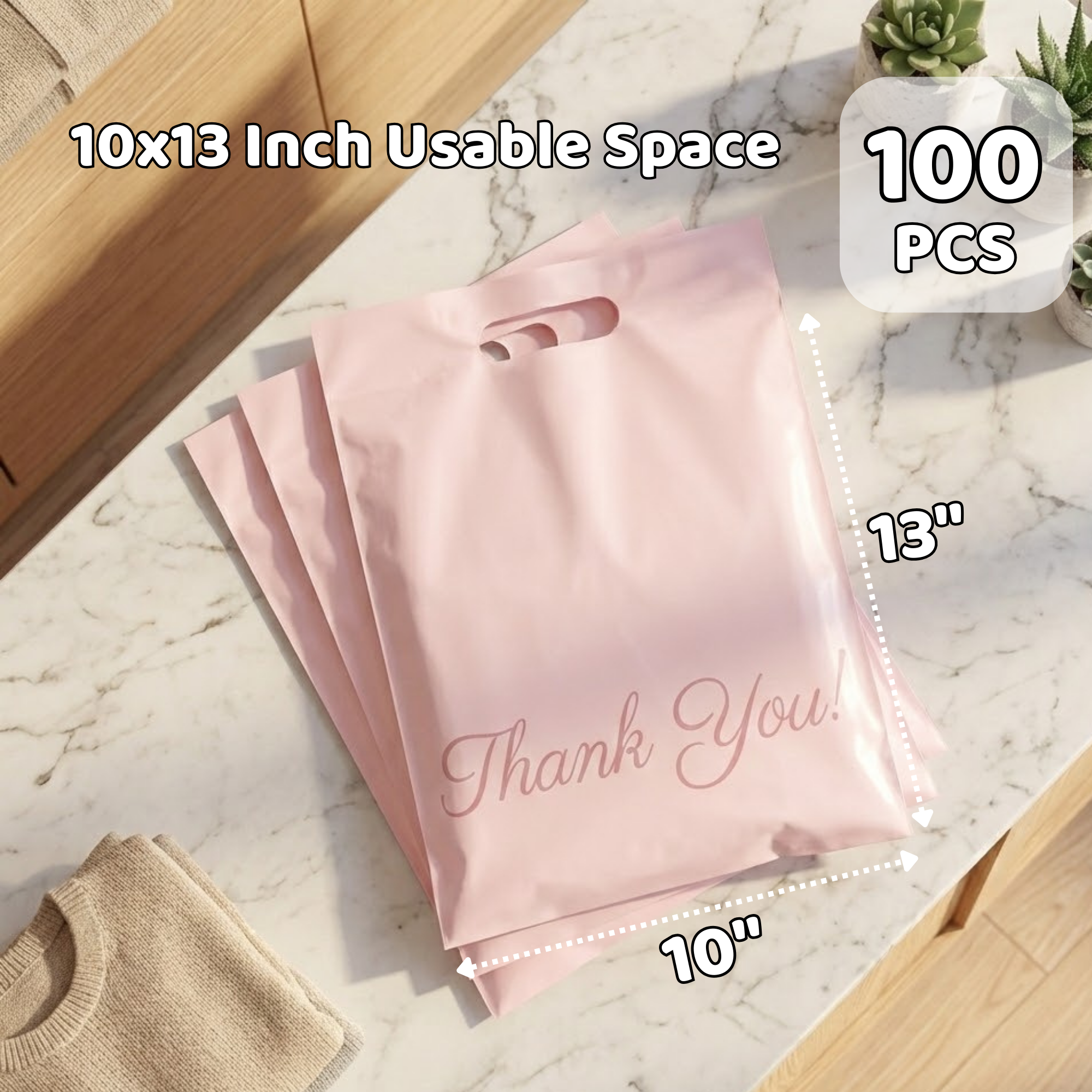 Pink gift bags with