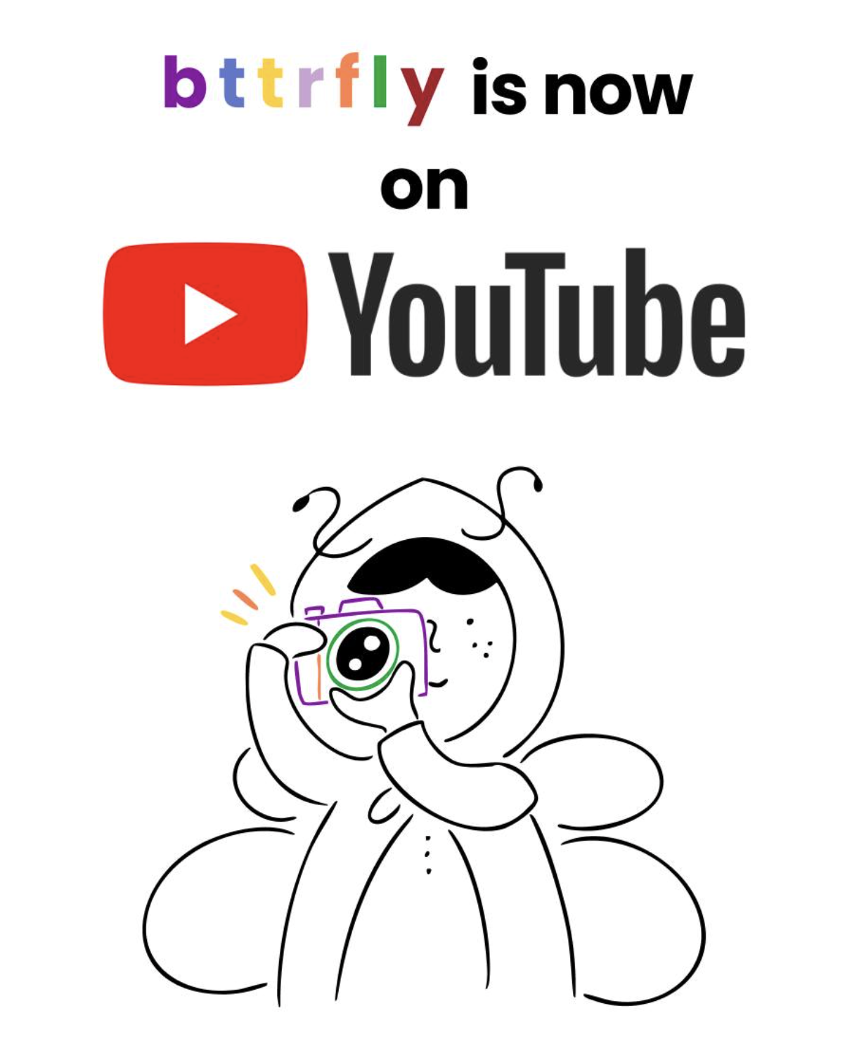 Image of bttrfly's AI assistant announcing the new youtube page for family