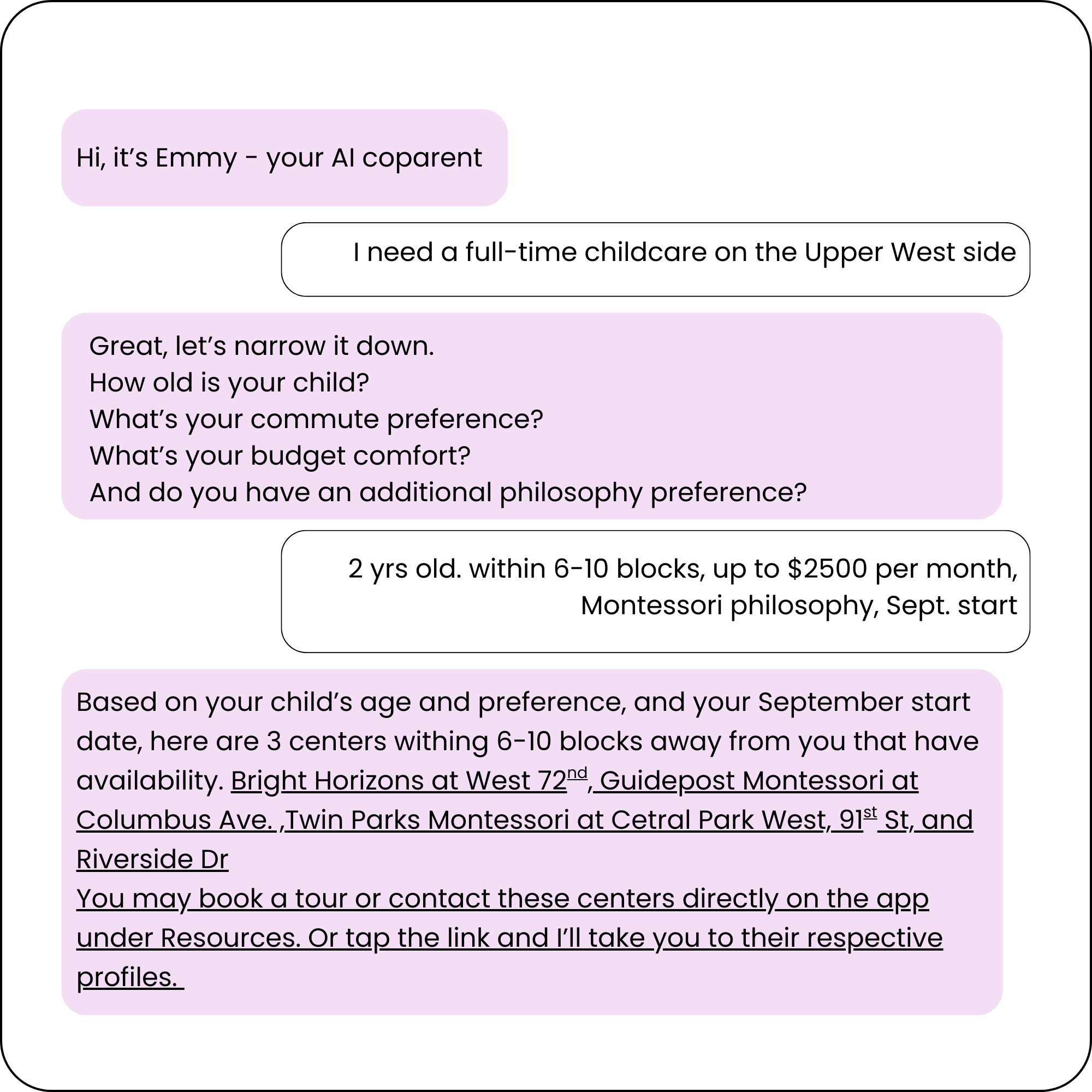 Guided matching experience inside bttrfly for trusted provider discovery