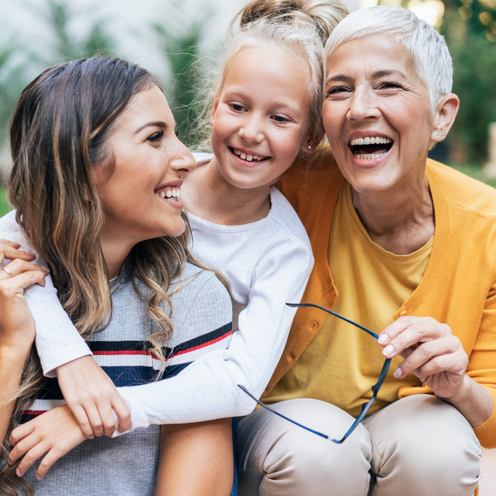 Three generations of women
