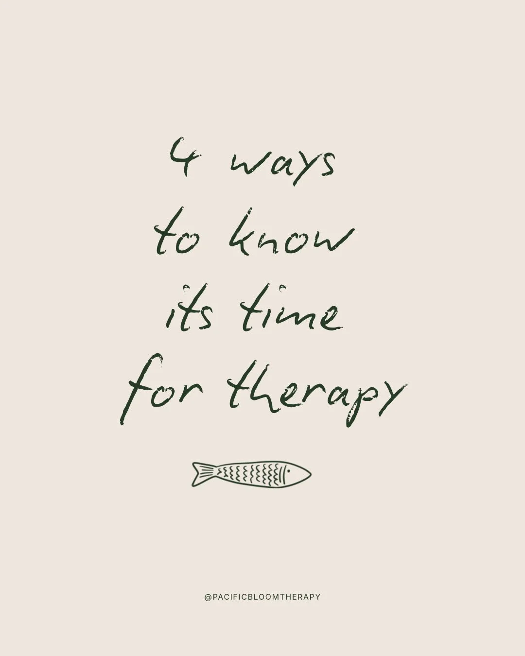 Sometimes the signs are easy to miss&hellip;

If any of these sound familiar, therapy might be worth exploring. It can be a space to better understand yourself, feel more grounded, and navigate life with a little more support.

🤍 Save this for later
