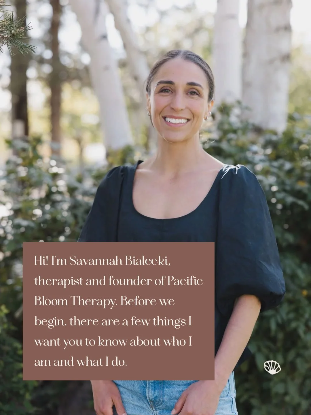 Meet the woman behind Pacific Bloom Therapy 

I started this practice to be the space I wished existed &mdash; one where women navigating the perinatal and postpartum journey, relationship stuff, and that &ldquo;high-functioning but actually not okay