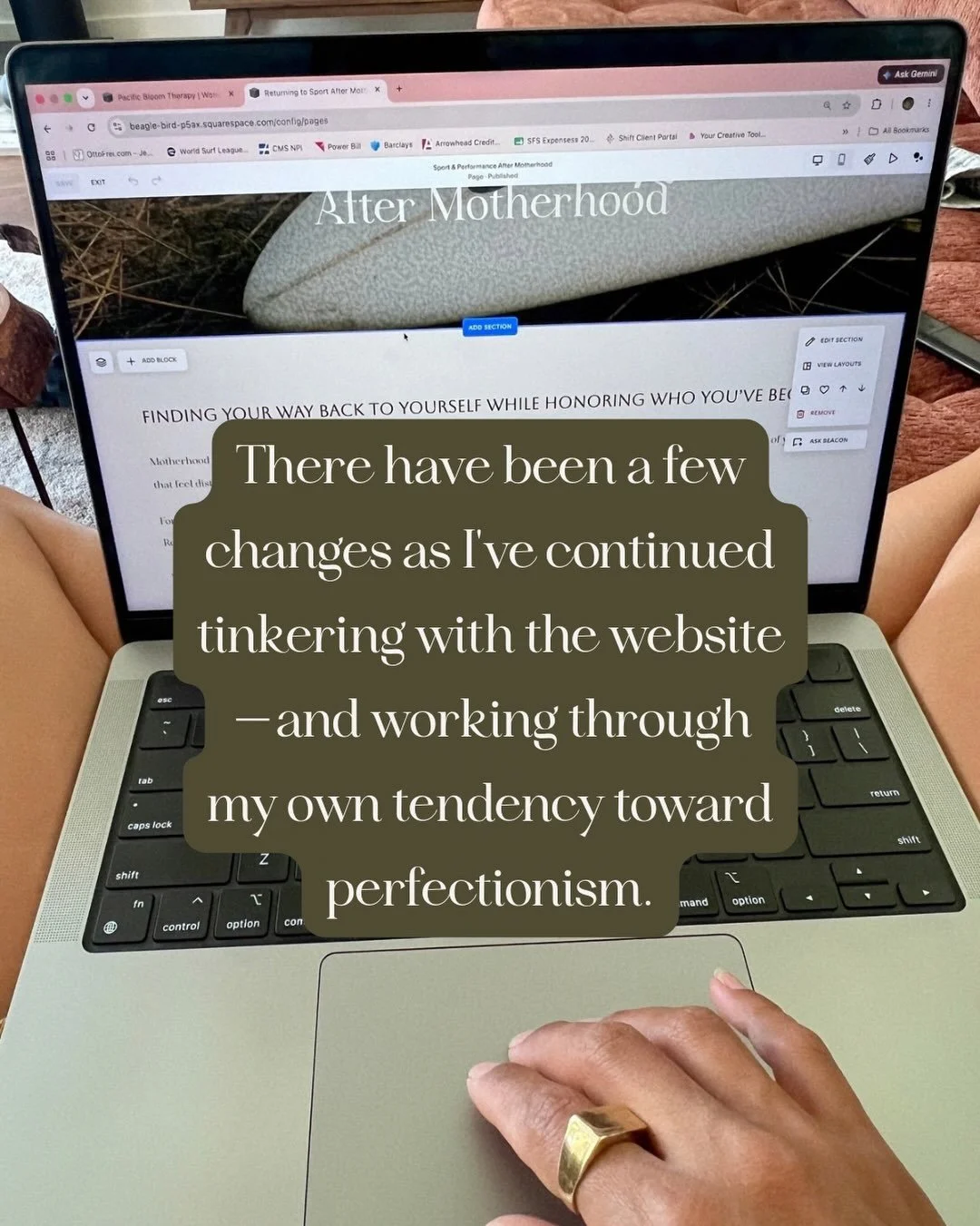 I&rsquo;ve spent the last few weeks making little changes to the website, always thinking it needed one more edit before I could share it.

The truth? I&rsquo;ve been wrestling with my own perfectionism.

So today, I&rsquo;m choosing progress over pe