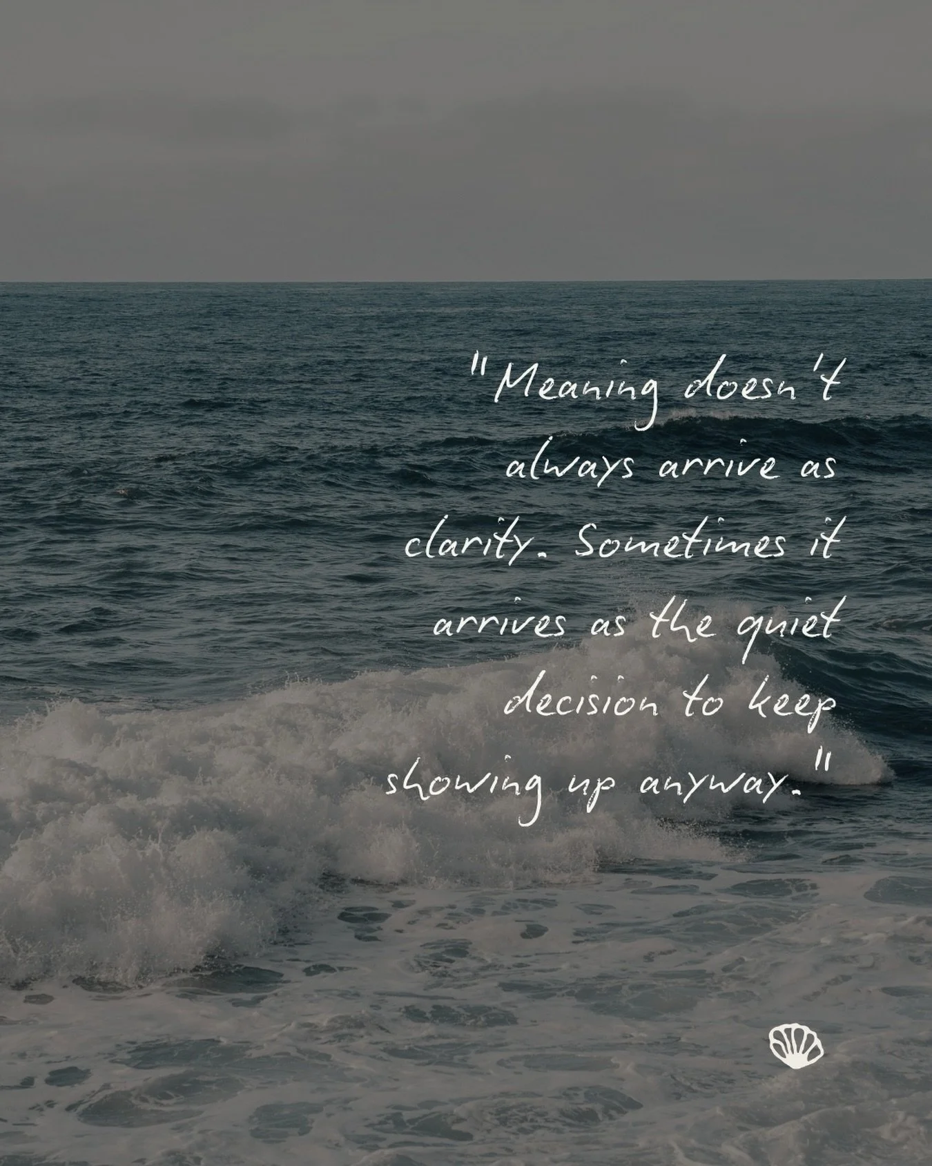 Not every meaningful moment feels clear. Sometimes healing looks like showing up anyway &mdash; one small, quiet decision at a time. That&rsquo;s what growth in therapy often looks like too. 🐚 

#PerinatalMentalHealth #BendOregonTherapist #TherapyFo