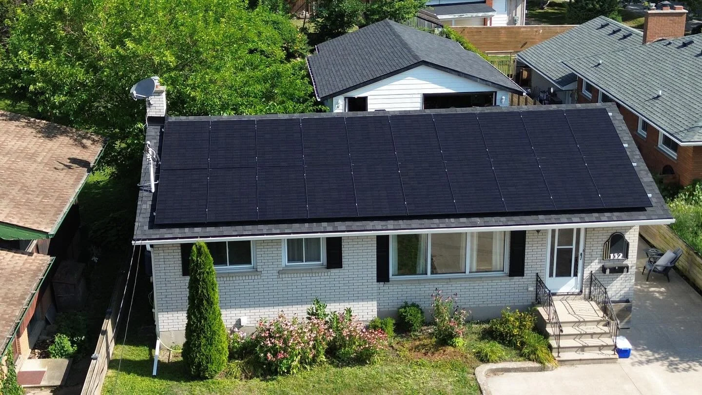 Look how well these panels match the roof. They fill the space nicely and will provide the customer with decades of free, clean power. Thank you for your support!!