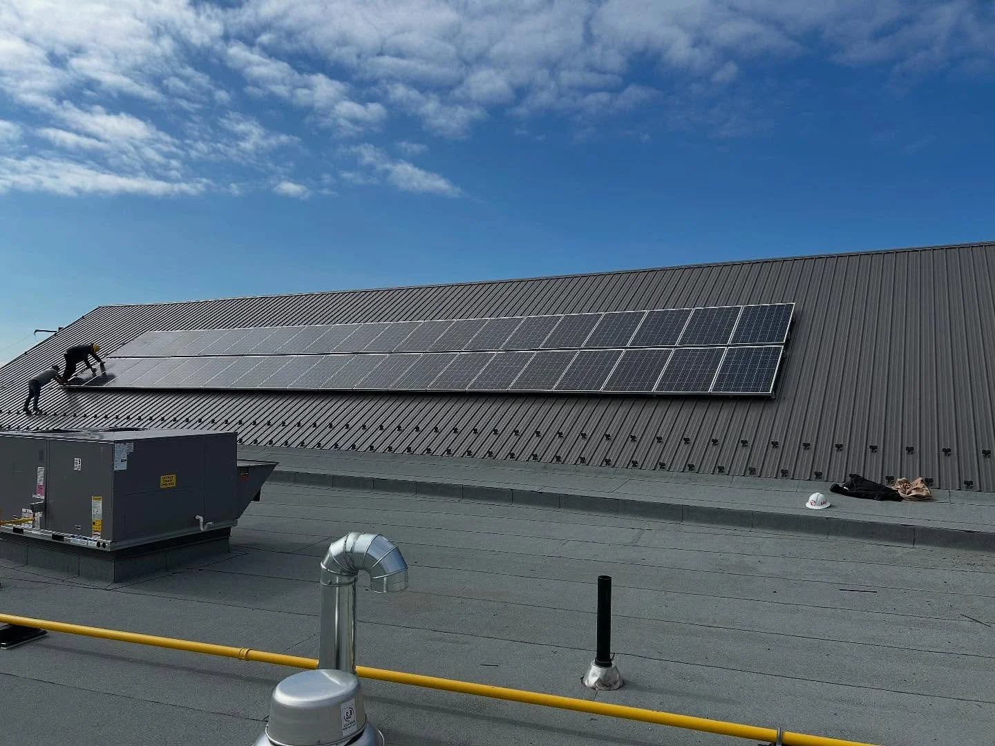Rebuilt an older microFIT system for a church that needed a new roof. Looks great and will provide lots of power for many decades to come!