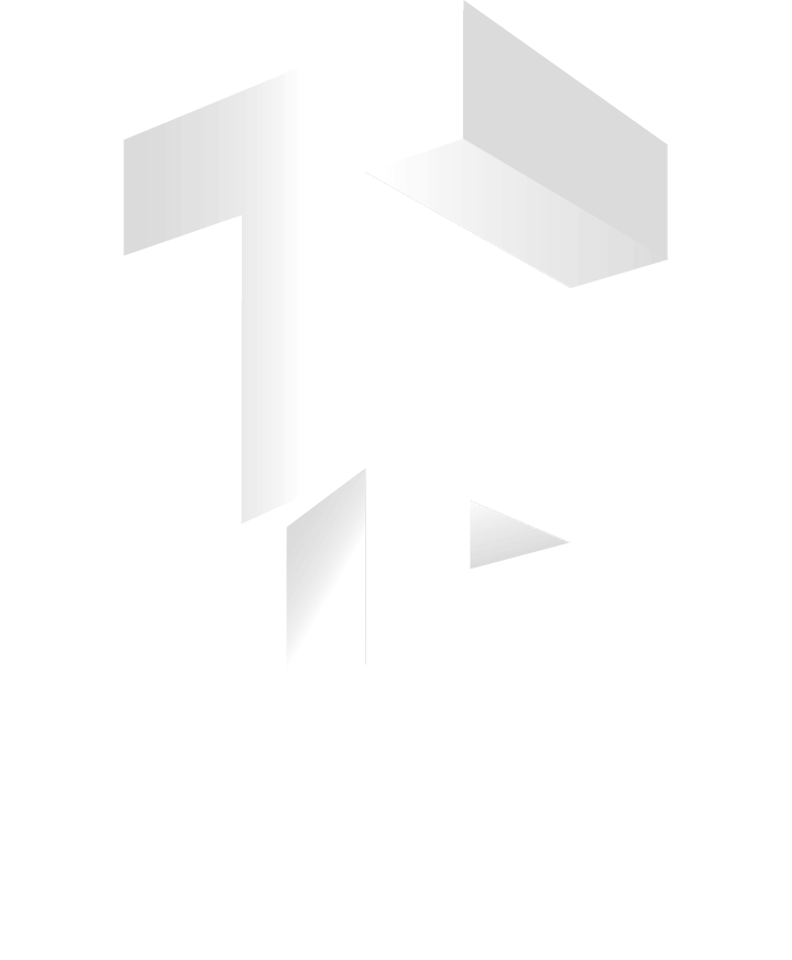 A white, three-dimensional, upward-pointing arrow symbol with shaded edges on a black background, and the words "TERWILLIGER PAPPAS" in white text below.