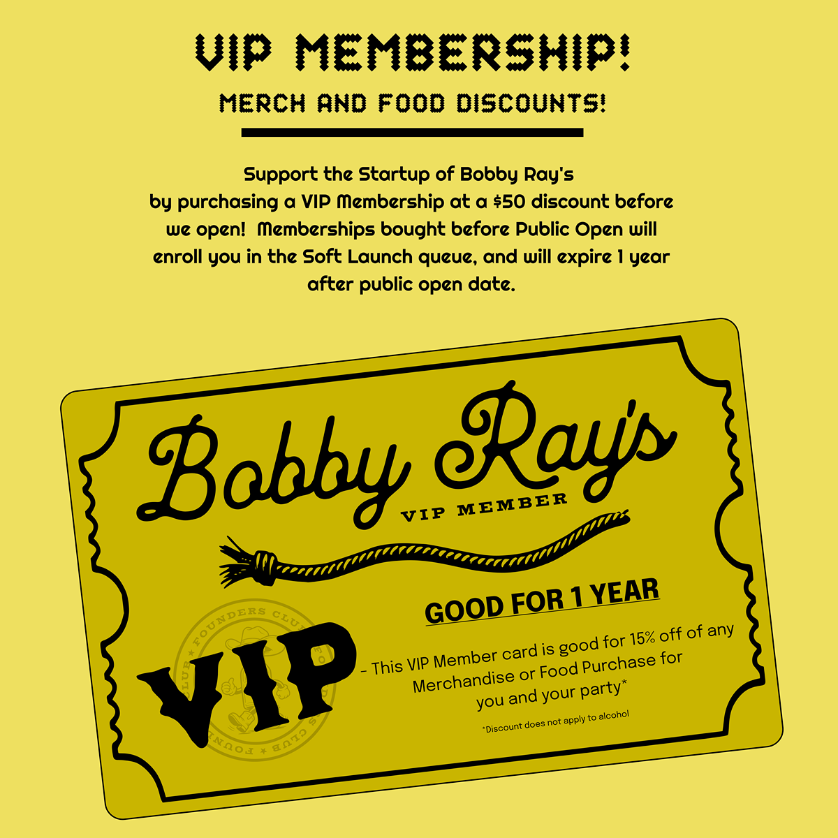 1 Year VIP Membership Card