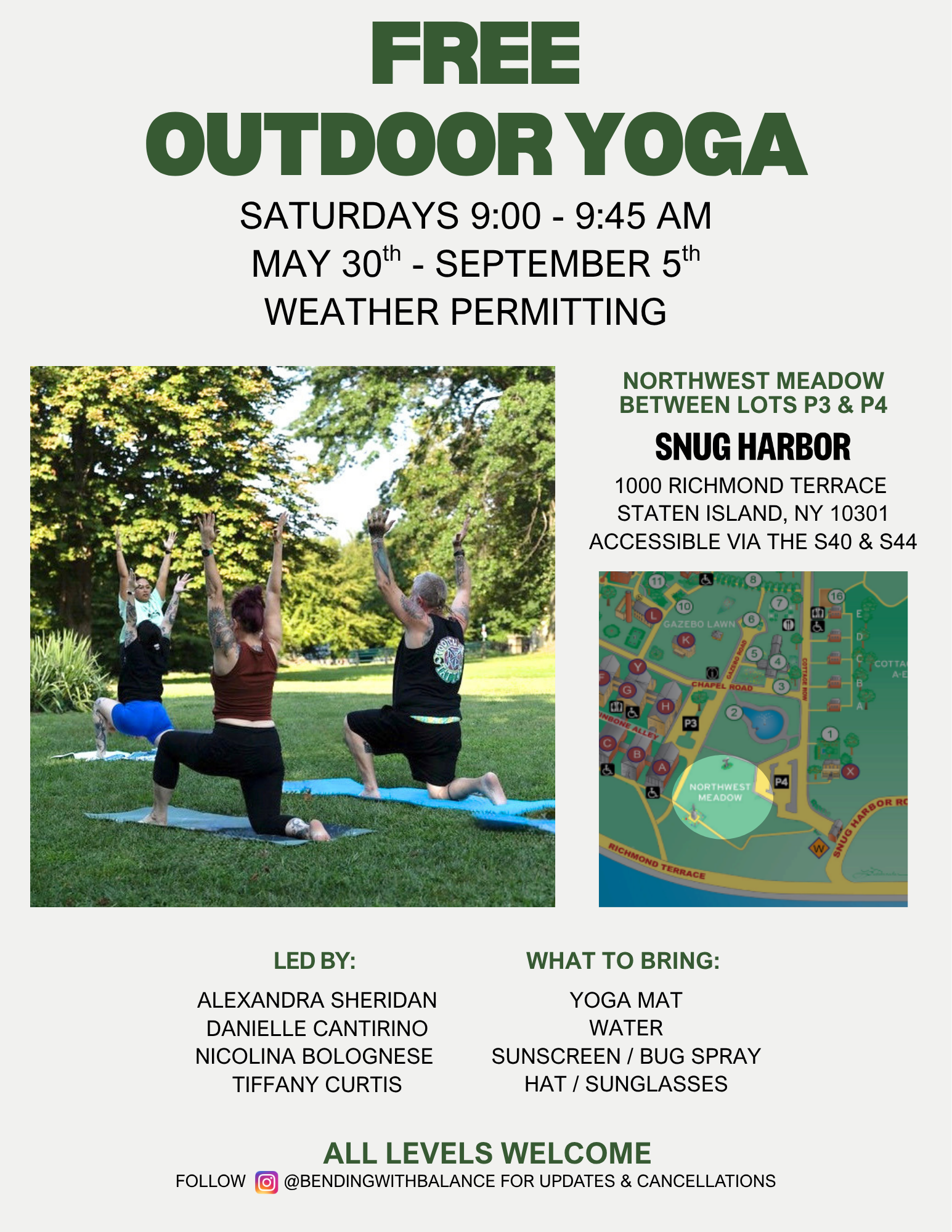 Outdoor Yoga at Snug Harbor