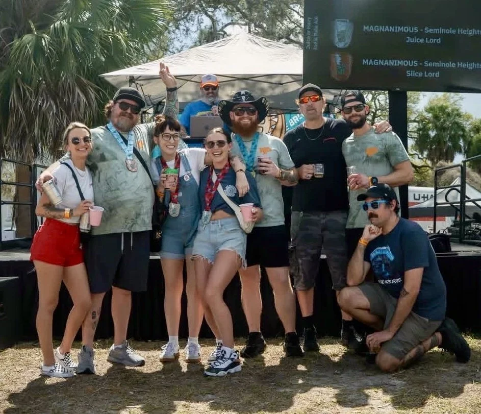 Group photo of the Magnanimous staff at the award ceremony during Tampa Bay Beer Week at Brewer's Ball