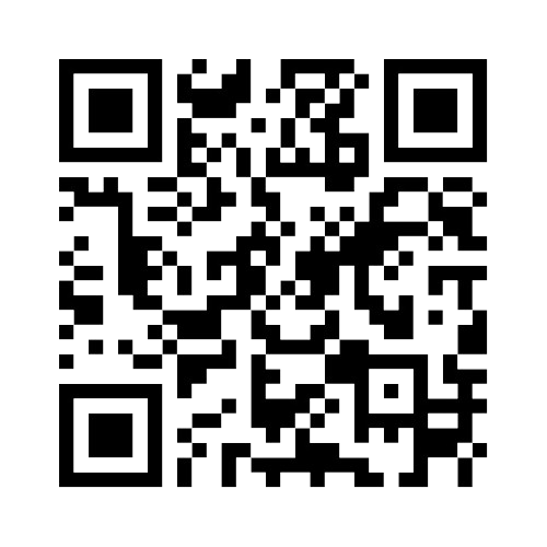 A black background with a white complex maze pattern and three QR codes.