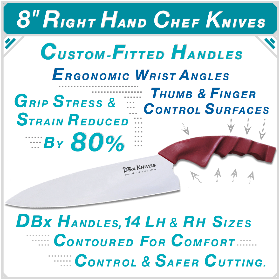 8" Right Hand DBx Chef Knives